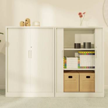 Austin medium metal cabinet with roller shutter doors from Euromof.