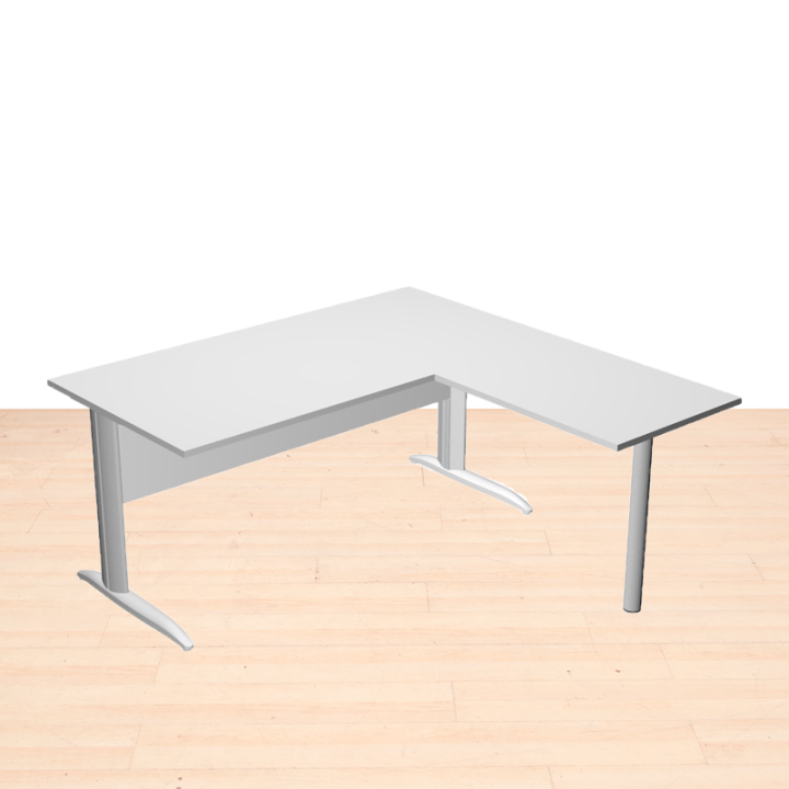 Mesa en L Modelo Presto pata en T metálica de Artexport. - view 2