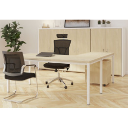 Buy EURO 5100 L-shaped table from EUROMOF with metal leg. Free shipping.