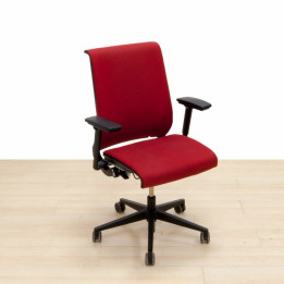 Silla Operativa STEELCASE Mod. THINK Tapizado rojo. vista 2