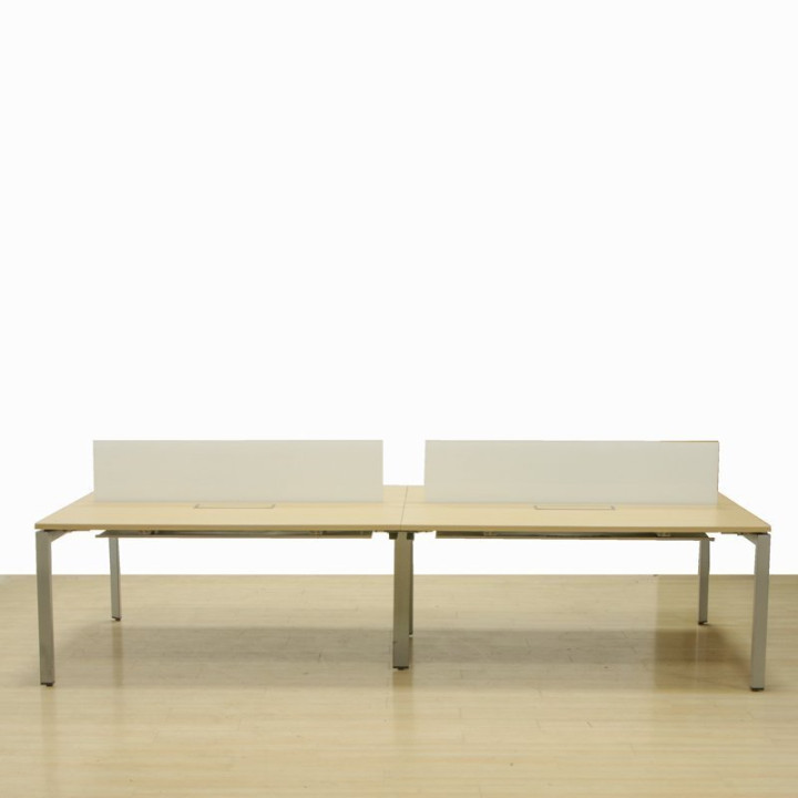 Bench STEELCASE Mod. OTTIMA. Oak color wood 140 cm - view 2