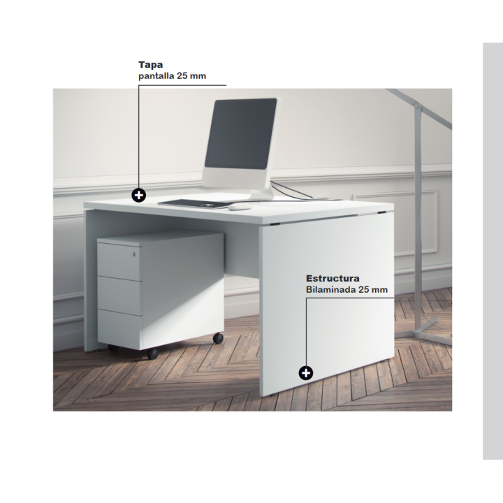 Mesa operativa OFITRES Mod. PREMIER - vista 4