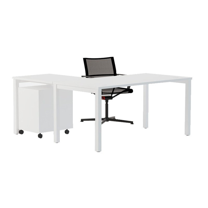 Compre a mesa cirúrgica NOVA em formato de L da OFITRES. Fundo 60