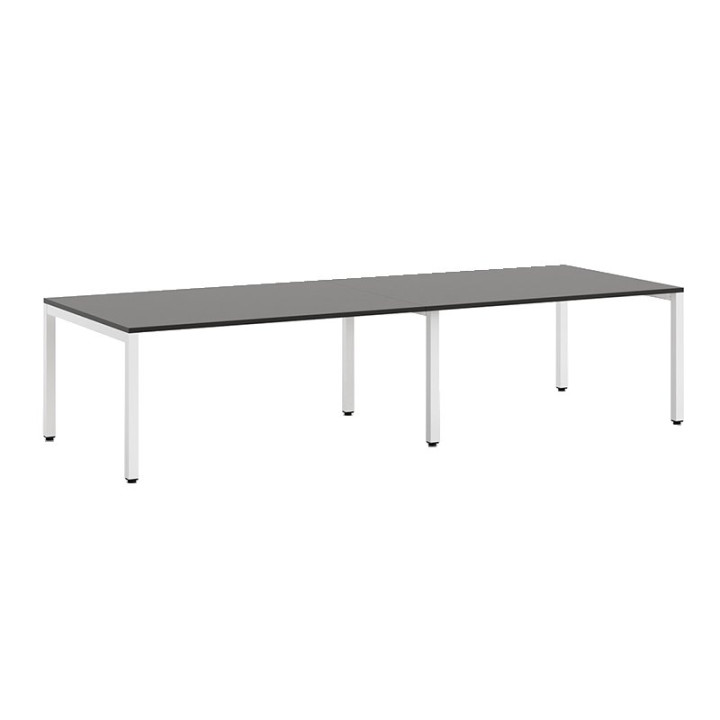 Mesa de reuniones Bench NOVA de OFITRES vista lateral con estructura metálica