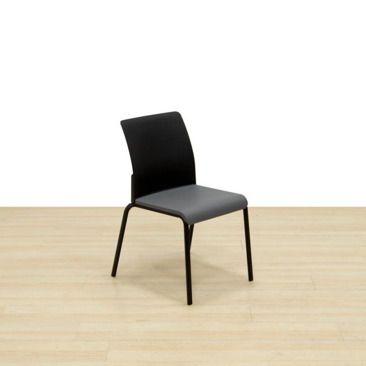 Silla Confidente EASTSIDE de STEELCASE. Gris y Negro vista 3