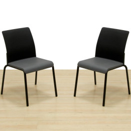 Silla Confidente EASTSIDE de STEELCASE. Gris y Negro vista 2