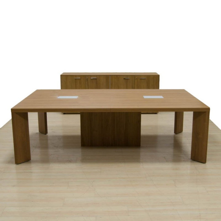 Mesa de Conferência + Aparador. Cor de carvalho - vista 2