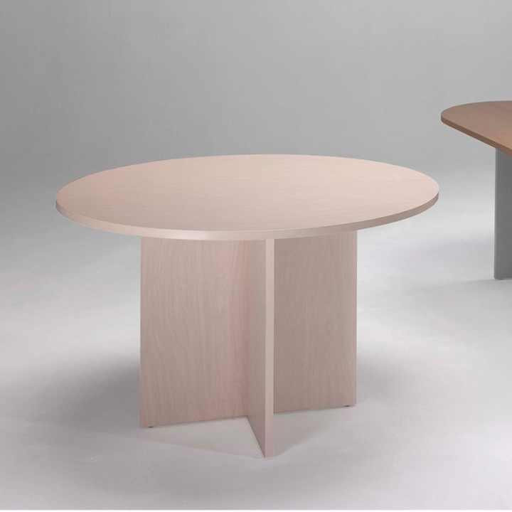 Buy a HERPESA Round Conference Table. With a Cross Base