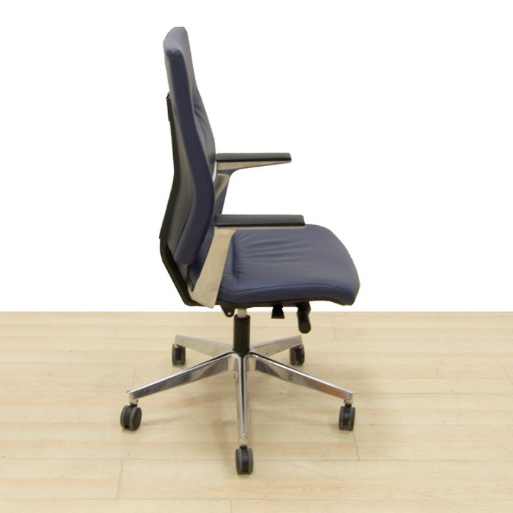 Buy SEDNA Executive Chair. Upholstered in Blue Leather