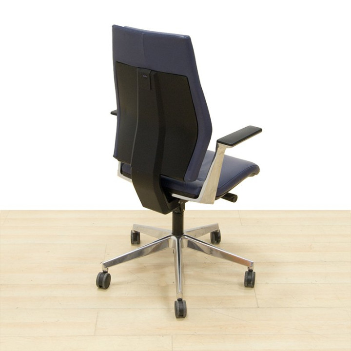 Buy SEDNA Executive Chair. Upholstered in Blue Leather