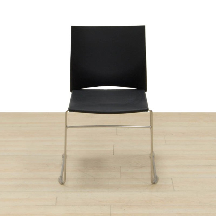 Buy a Black Polypropylene Confidant Chair. Chromed Frame.