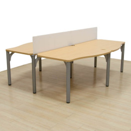 Buy a multi-seat beech bench from STEELCASE. 4 seats.