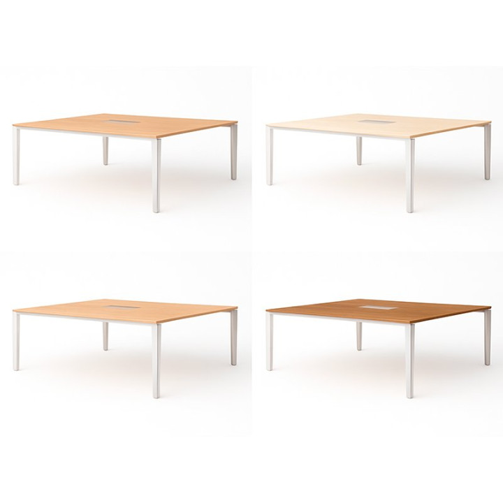 F25 Rectangular Meeting Table, Shape 5. Depth 162 cm