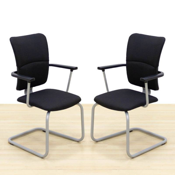 Rental Upholstered Visitor Chair with Armrests - view 4