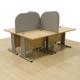 Call Center Workstations with Divider. BEECH colour
