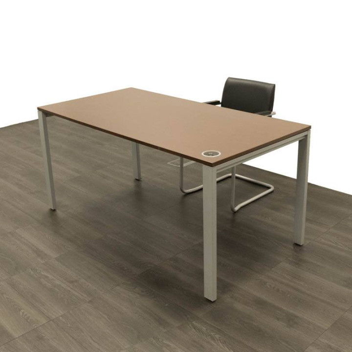 Comprar Mesa Operativa DRAVO color WENGUE. Patas con Forma Portica
