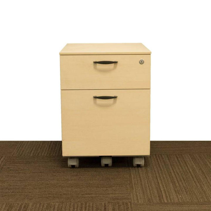 NOA Maple Color Drawer Unit. One Drawer and one Filing Drawer
