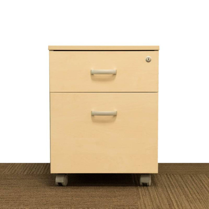 OZMO Maple Color Drawer Unit. Three drawers or Drawer and File. Mobile.