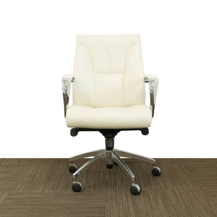 Silla de Dirección NIX. Polipiel Blanca. - vista 2