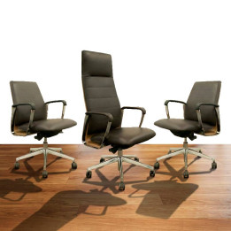 Conjunto Cadeira de Direção + 2 Cadeiras Costas Baixas DIRECTA da QUADRIFOGLIO GROUP
