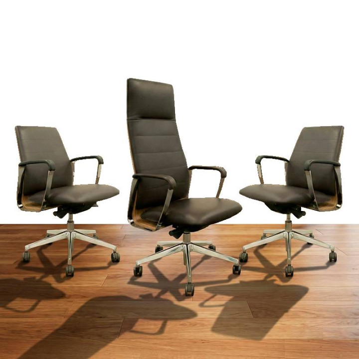 Conjunto Silla Dirección + 2 Sillas Respaldo Bajo DIRECTA QUADRIFOGLIO GROUP.