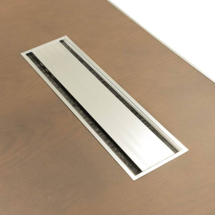 Mesa de Escritório Cor WENGUÉ. Pés Cromados