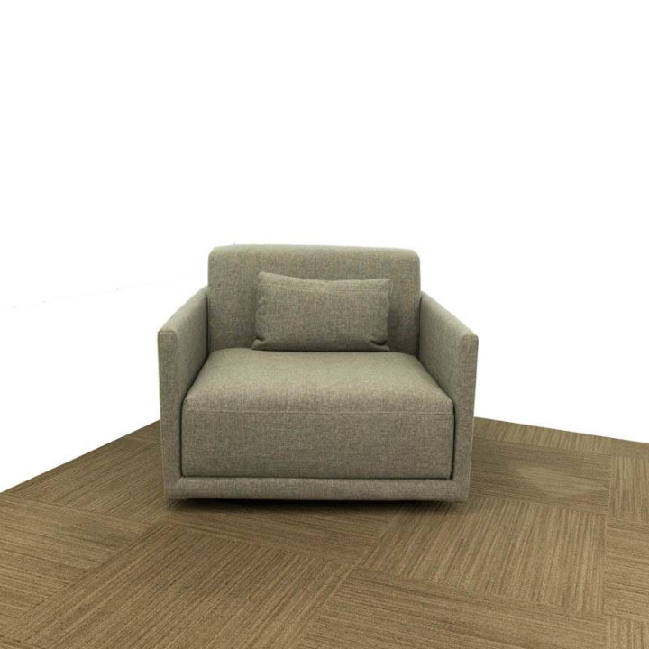 Pack 2 Sillones Individuales SOLUM. Tapizados en tela Gris. - vista 6
