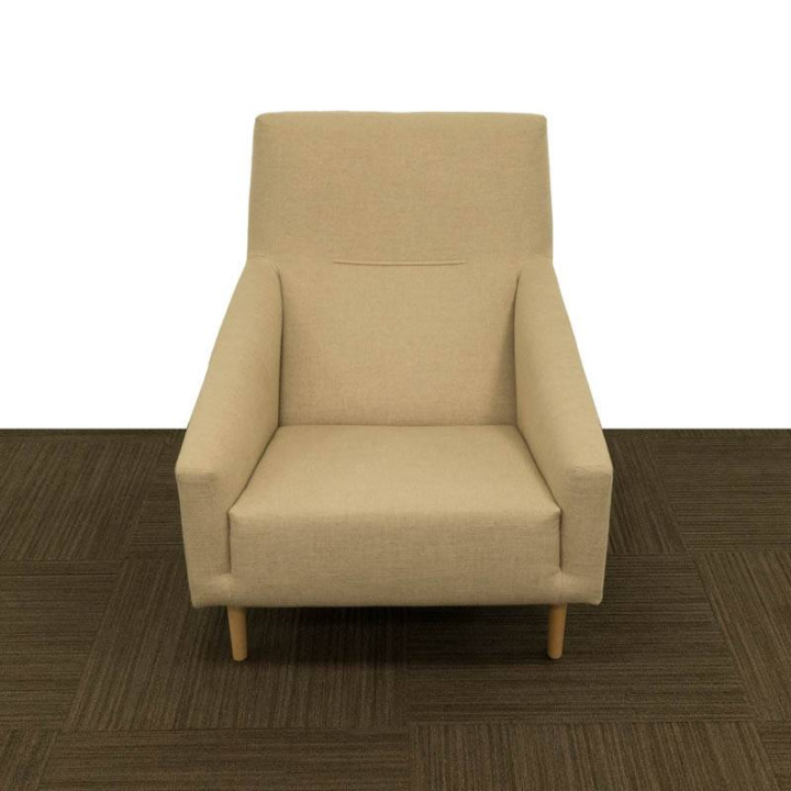 Pack 2 Sillones Individuales DIVUM. Tapizados en Tela BEIGE. - vista 4