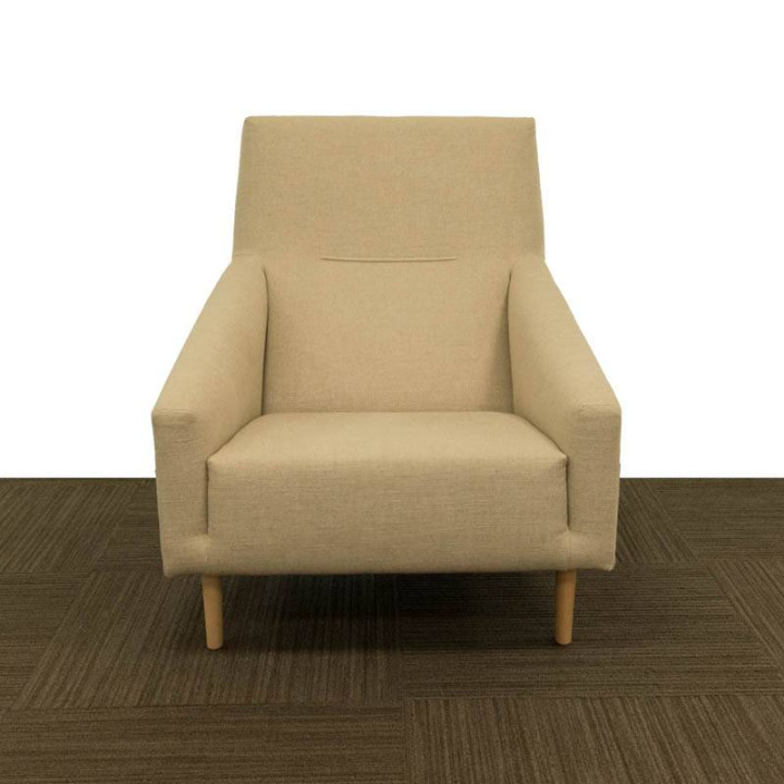 Pack 2 Sillones Individuales DIVUM. Tapizados en Tela BEIGE. - vista 3