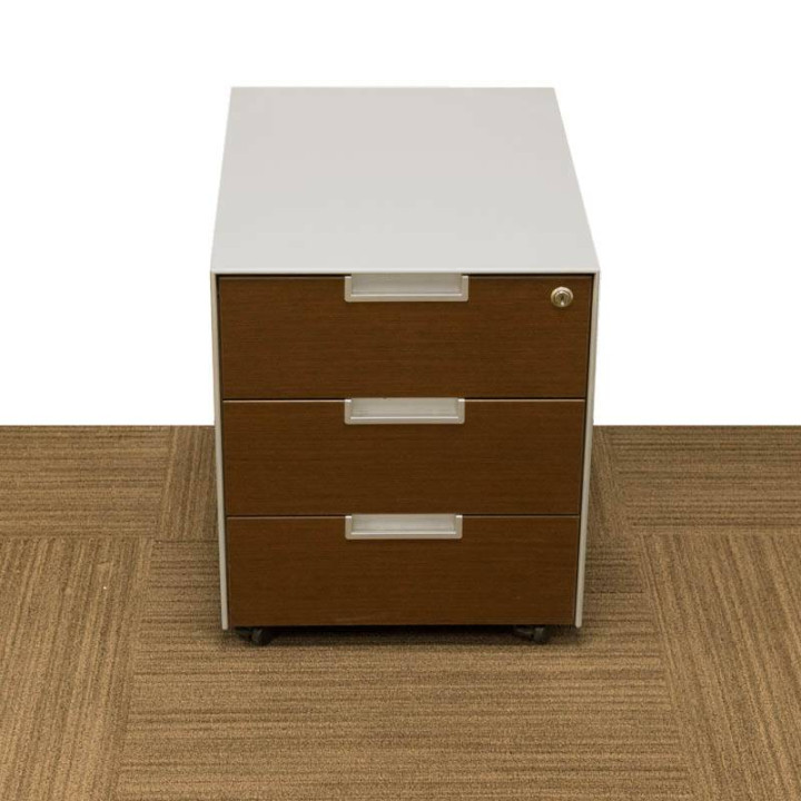 Cajonera QBUC de JG GROUP . Color WENGUÉ Estructura GRIS. - vista 3