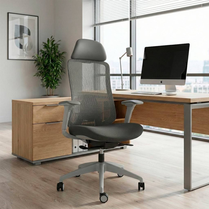Cadeira Ergonómica SANTOS CINZA da NOMA.
