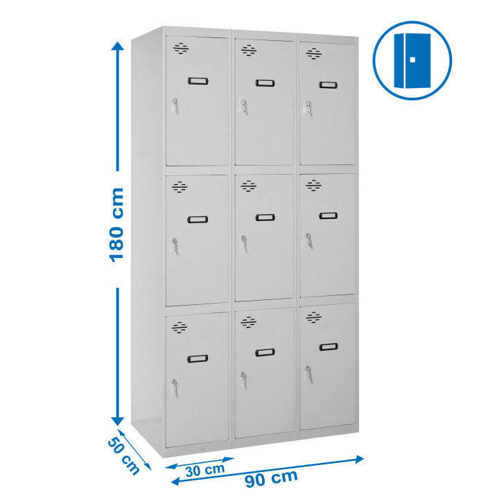 Simonrack 3-Door Locker 3/9 300 (900) | FactoryOficina