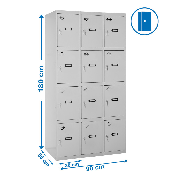 Comprar Casillero Metálico Cuádruple de SIMONRACK. 12 Puertas