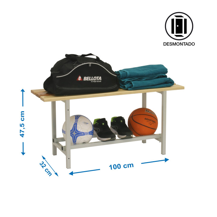 Simonrack Double Bench with Shelf | FactoryOficina