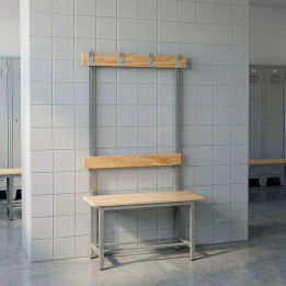 Buy SIMONBENCH Changing Room Bench With Coat Rack by SIMONRACK