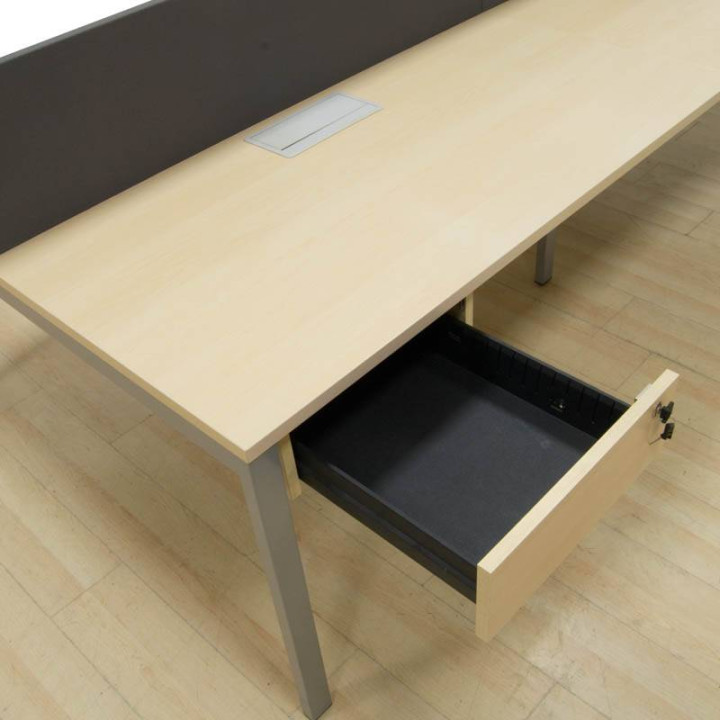 DYNAMOBEL Multi-Workstation Desk. Maple Colour - view 6