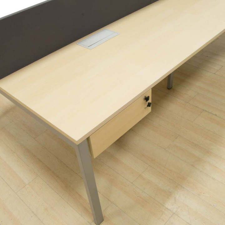 DYNAMOBEL Multi-Workstation Desk. Maple Colour - view 5