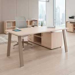 Mesa Force Climber Round con muebles auxiliar.
