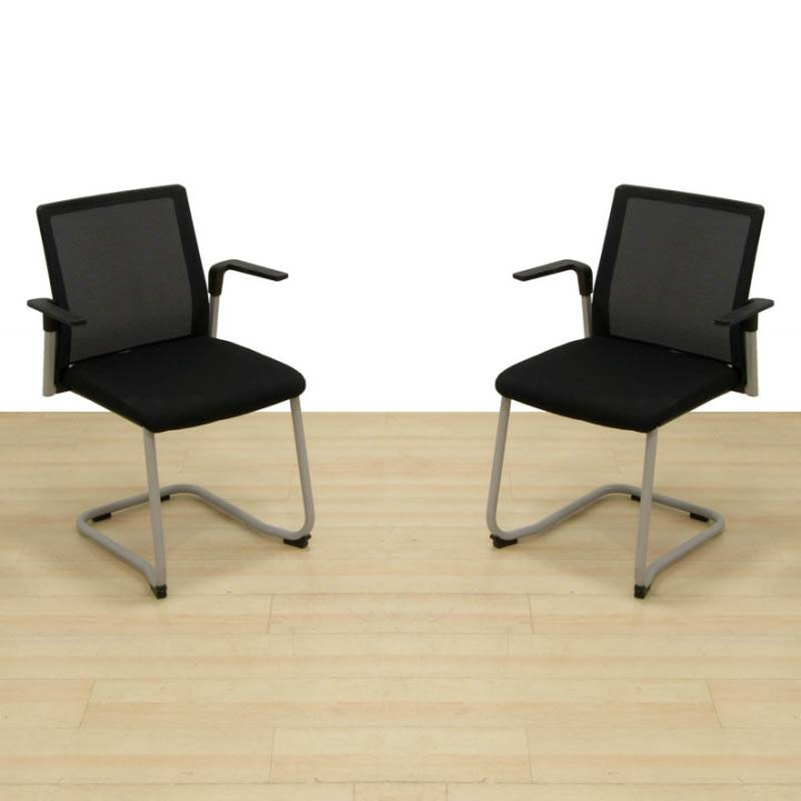 Cadeira para visitantes PLURAL da FORMA 5. Preto