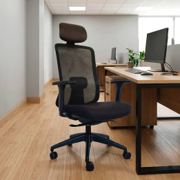 GENIUS Ergonomic Chair by NOMA. BLACK color