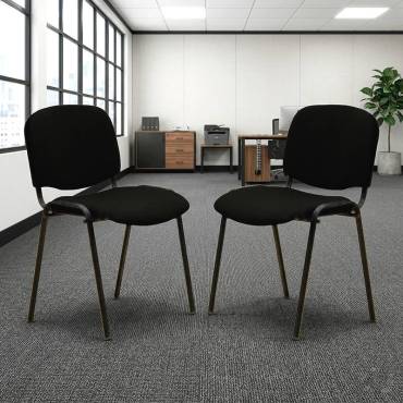 Silla Confidente COSMOS de NOMA. Tapizada en color a elegir. Cuatro Patas.