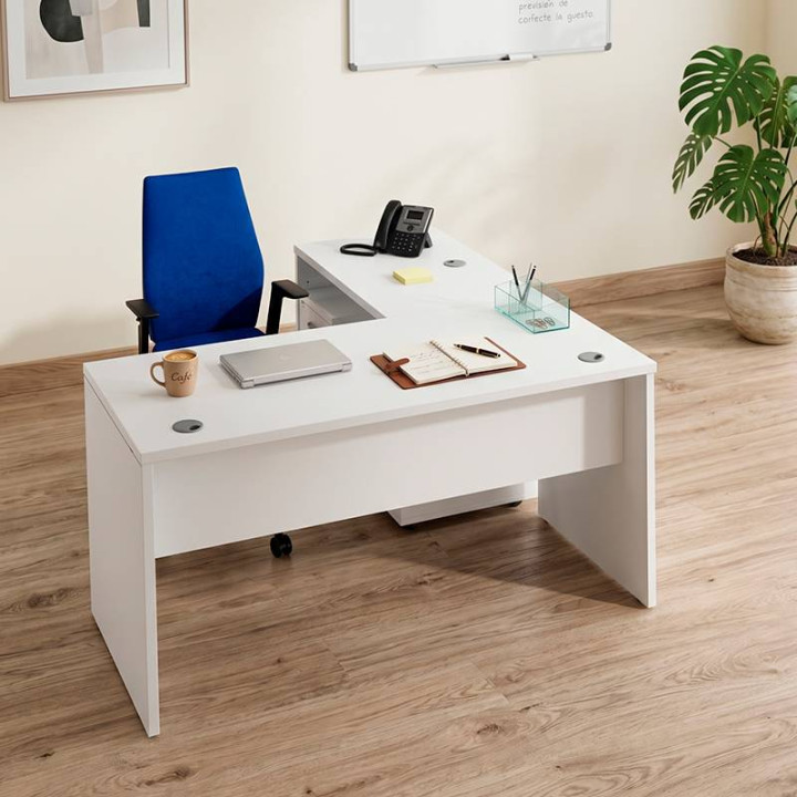 ATLAS Operative Desk by NOMA. With RETURN and PANEL Leg - view 2