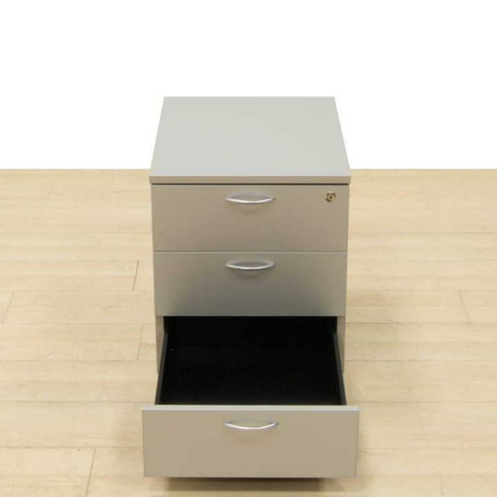 Mobile Pedestal GREY. Three Drawers. - view 4
