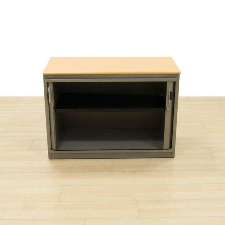 cabinet LOW Metal Cabinet by STEELCASE. Top in BEECH. - view 4