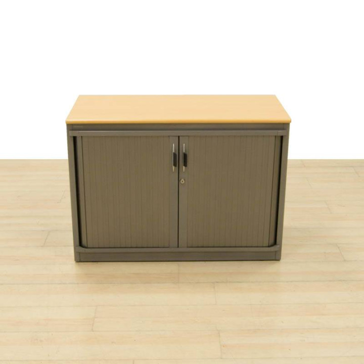 cabinet LOW Metal Cabinet by STEELCASE. Top in BEECH. - view 2