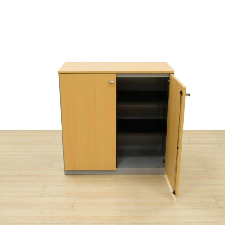 armário MÉDIO metálico da STEELCASE. Tampo e Portas em FAIA - vista 3