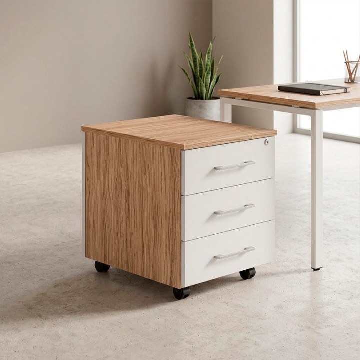 Mobile chest of drawers Mod. TRAMMO. Several options and finishes to choose from. With wheels.