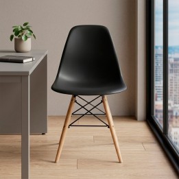 Multipurpose Chair Mod. TORRE2. Beech wood legs. Black or white color.