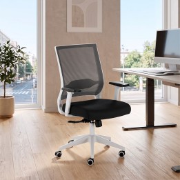Operative chair Mod. SIDNEY. Mesh backrest with arms. lumbar support