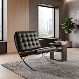 Waiting Chair Mod. STA. Upholstered in buttoned imitation leather. Various colors.